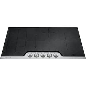 Professional 36 in. 5 Element Induction Cooktop in Stainless Steel with Bridge