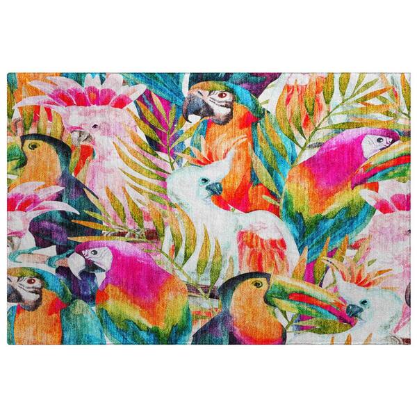 Dream Shag Premium Machine Washable Abstract ADS200 Multi 3 ft. x 4 ft. Area Rug