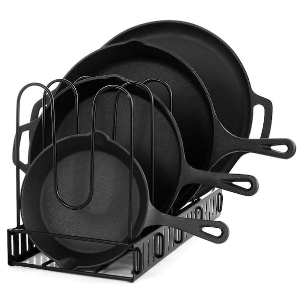 Restaurantware Voga 12 Ounce Cast Iron Serving Dishes, 6 Serving Skillets with Handle - Shatter-resistant, with Hanging Hole, Black Faux Cast Iron