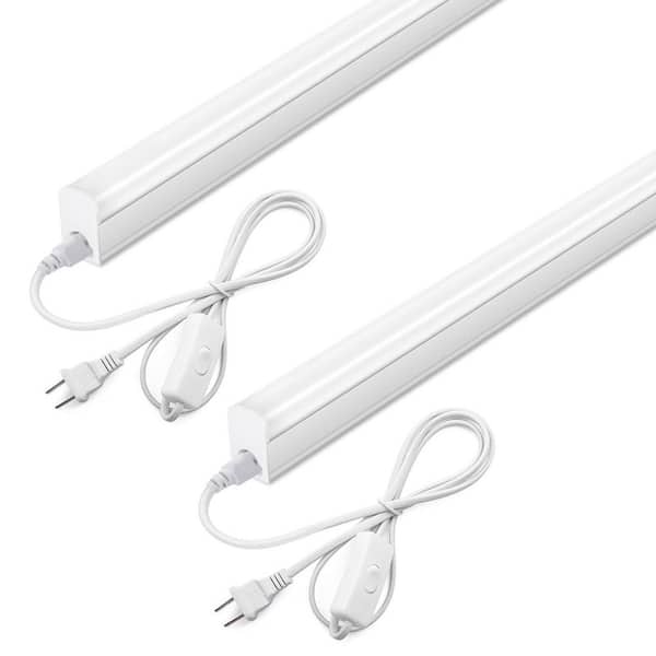 T5 LED Shop Light 3 ft 15-Watt 6000K Daylight 1500 Lumens Linkable Ceiling and Under Cabinet Fixture (2-Pack)