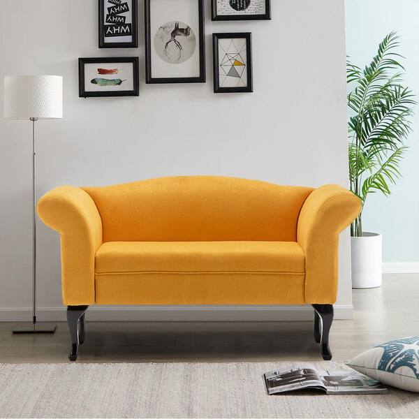 yellow 2 seater sofa