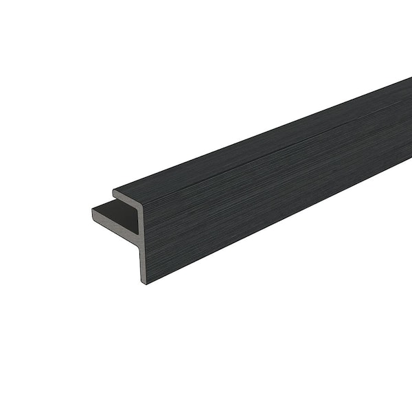 NewTechWood All Weather System 1.87 in. x 1.87 in. x 8 ft. Composite Siding End Trim in Indian Ebony Board