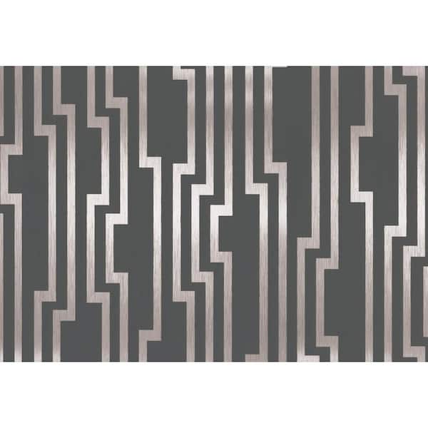 York Wallcoverings Silver Velocity Unpasted Vinyl Matte Wallpaper, 20.5-in. by 33-ft.