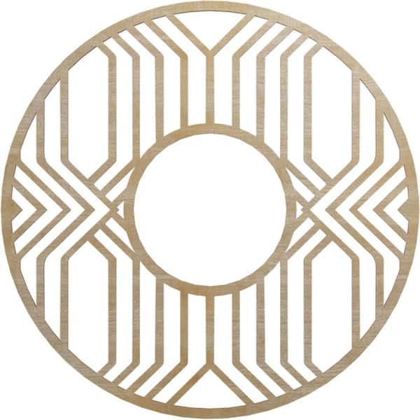 Ekena Millwork 28 in. x 10.25 in. x 0.25 in. Wood Medallion Moulding