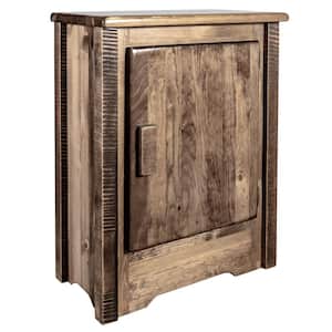 Homestead Collection Right Hinged Brown Accent Cabinet