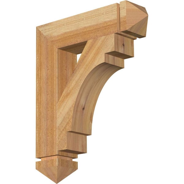 Ekena Millwork 4 in. x 22 in. x 18 in. Western Red Cedar Merced Arts and Crafts Rough Sawn
