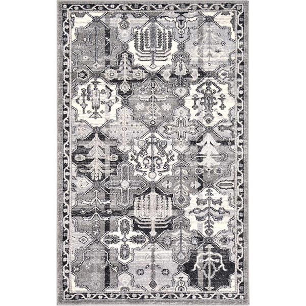 Unique Loom La Jolla Cathedral Gray 3' 3 x 5' 3 Area Rug