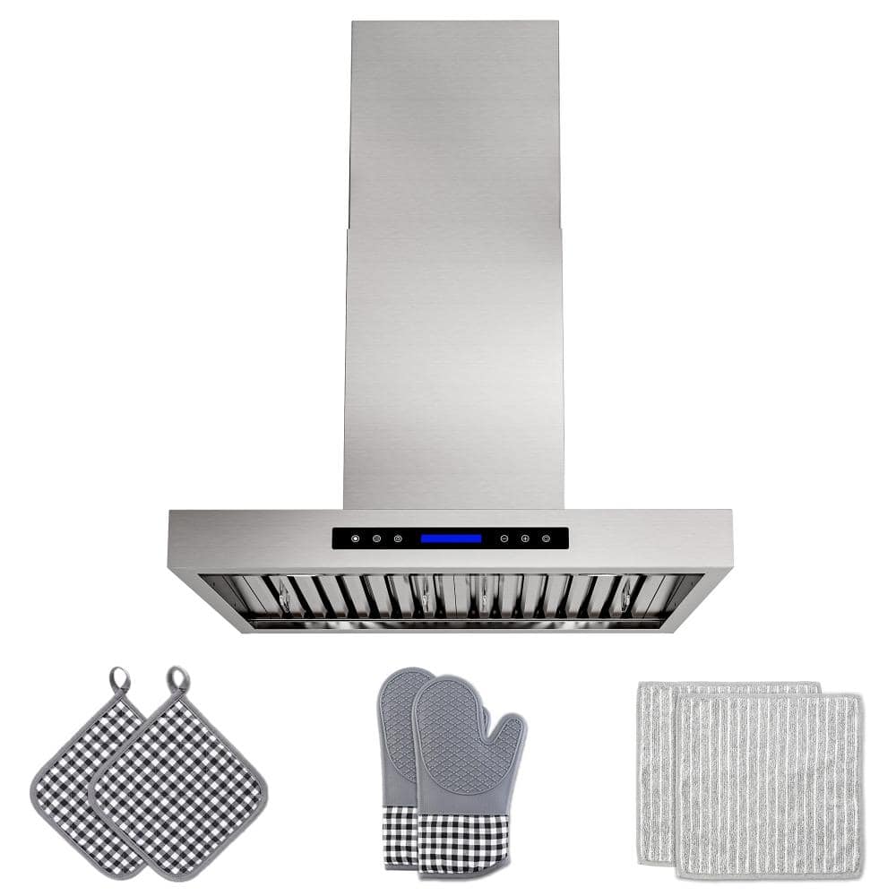30 in. 600 CFM Ducted Wall Mount Range Hood with Remote, Touch Control LCD, Long-Term Warranty in Stainless Steel price history on PriceWatchPro
