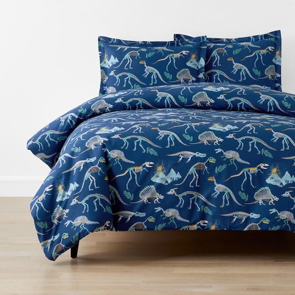 Navy blue dinosaur bedding best sale