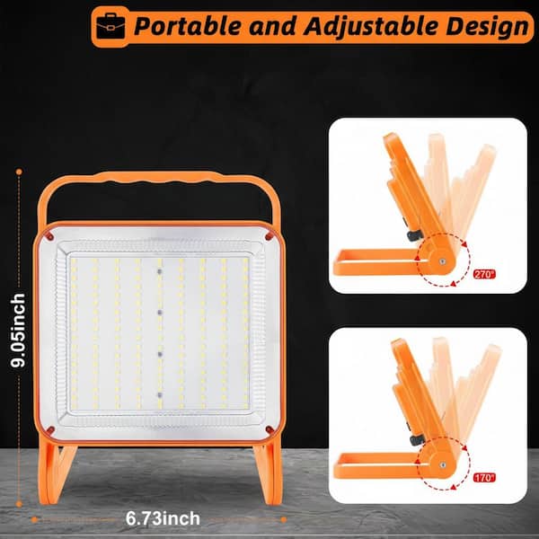 120V Volt 8000 Lumen LED Work Light Floodlight Corded IP65