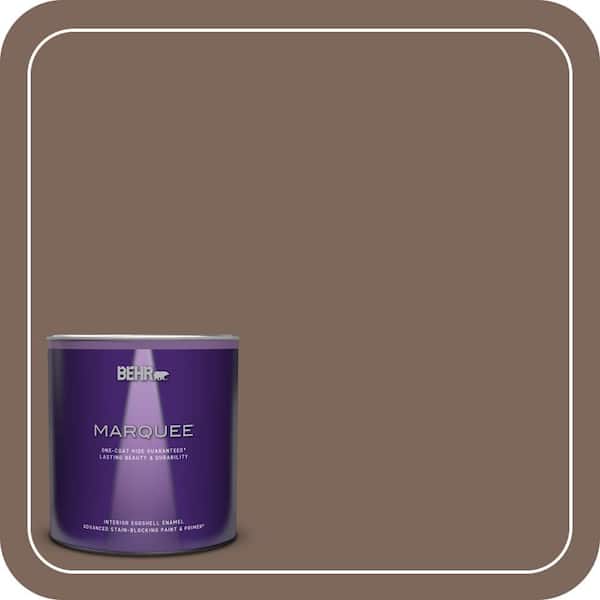 BEHR MARQUEE 1 qt. #BNC-23 Almond Truffle Eggshell Enamel Interior Paint & Primer