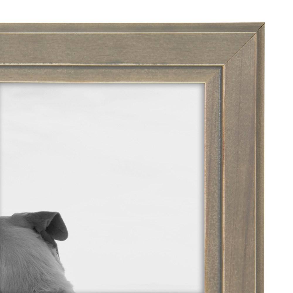Distressed Gray 8x10 Solid Wood Tabletop and Wall Picture Frame Set