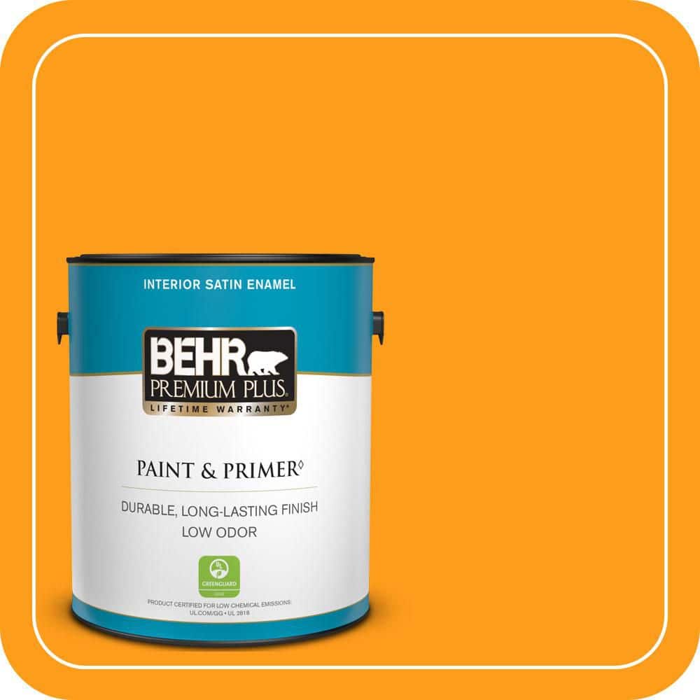 1 gal. #300B-7 Goldfish Satin Enamel Low Odor Interior Paint & Primer price history on PriceWatchPro