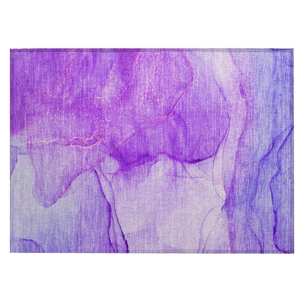 Purple 2 ft. x 3 ft. Abstract Indoor/Outdoor Area Rug price history on PriceWatchPro