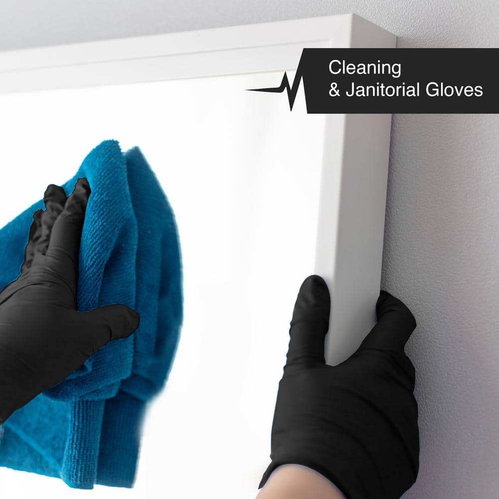 Small Nitrile Exam Latex Free and Powder Free THICKER Gloves - (4 mil) in Black - Box of 100