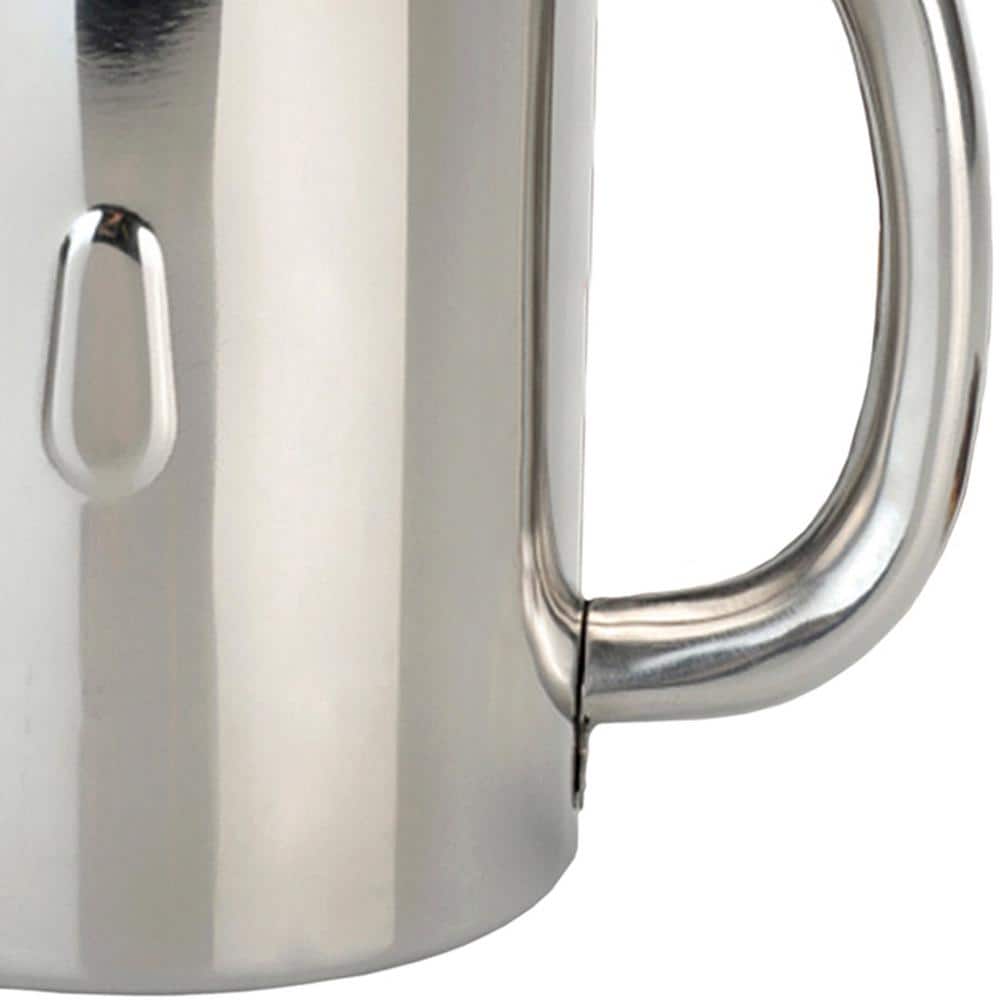 Silver 12oz Stainless Steel Double Walled Coffee Mugs, Set of 2