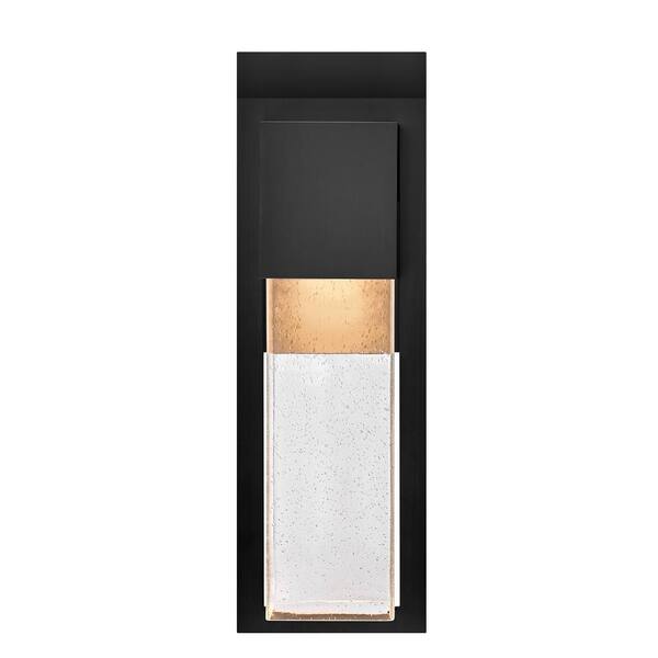 LARK - Alex 1-Light Black Hardwired Outdoor Wall Lantern Sconce