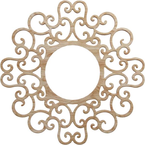 Ekena Millwork 0.375 in. x 7.625 in. x 20 in. Wood Medallion Moulding