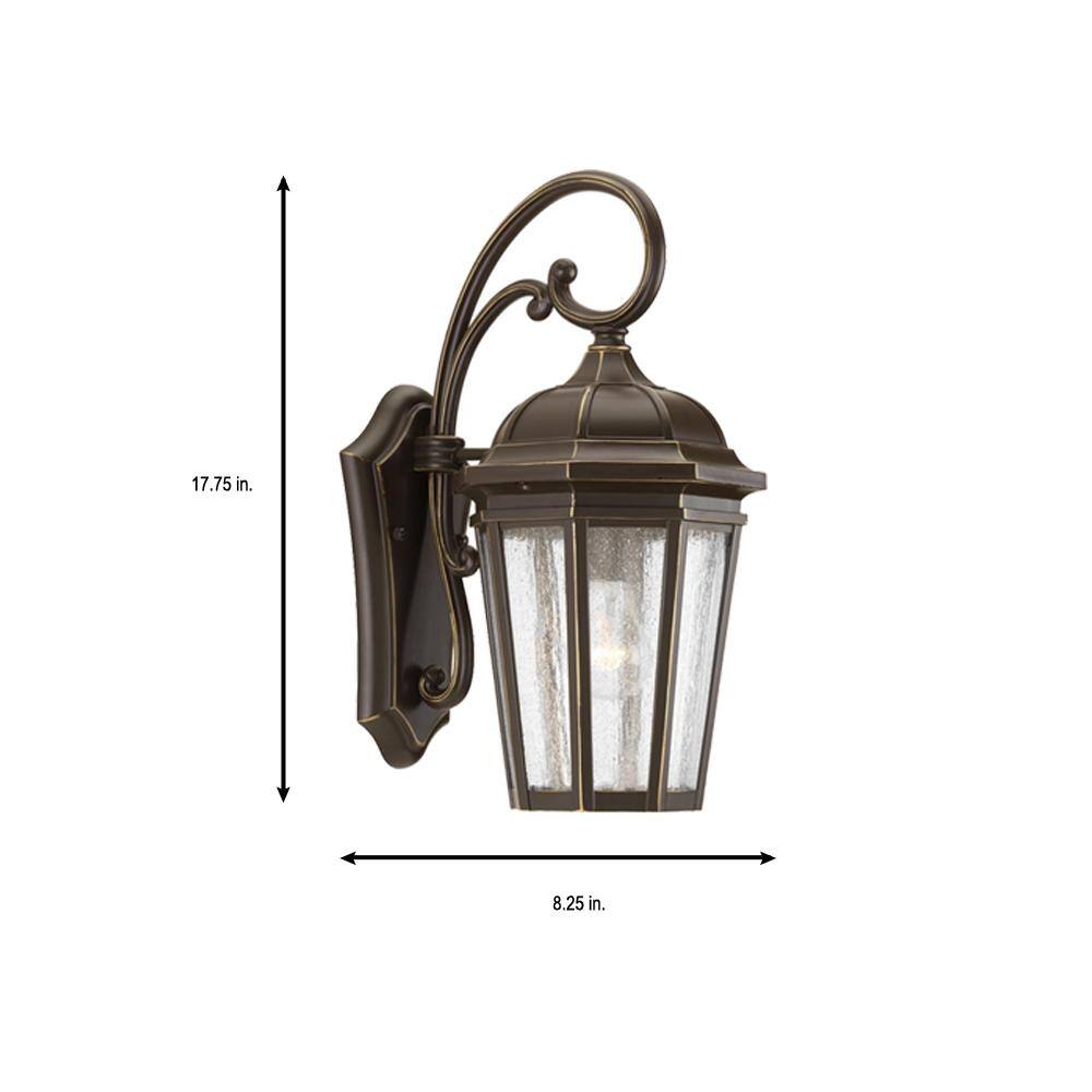 Antique Bronze 17.75" Outdoor Wall Lantern Sconce