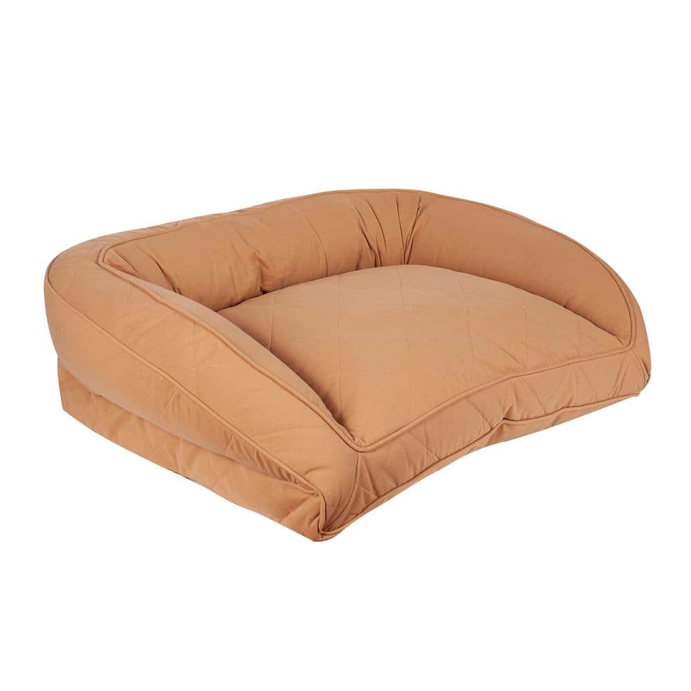 Medium Saddle Quilted Microfiber Orthopedic Pet Bed