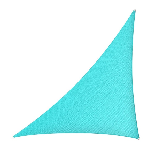 10 ft. x 10 ft. x 14 ft. Turquoise Right Triangle Sun Shade Sail Canopy Fabric Cloth