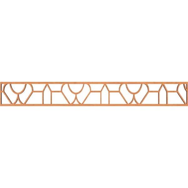 Ekena Millwork Whitechapel Fretwork 0.375 in. D x 46.5 in. W x 6 in. L Cherry Wood Panel Moulding