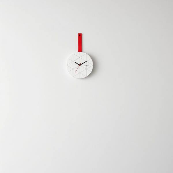 9 in. x 15 in. Contemporary Red Analog Wall Clock CKJY2816-R - The Home ...
