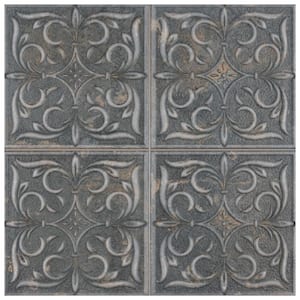 Antigua Lis Black 13 in. x 13 in. Porcelain Wall Tile (10.62 sq. ft./Case)