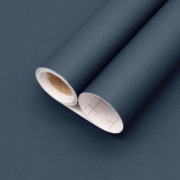 Dusty Blue Matte Contact Paper Peel and Stick Wallpaper Roll