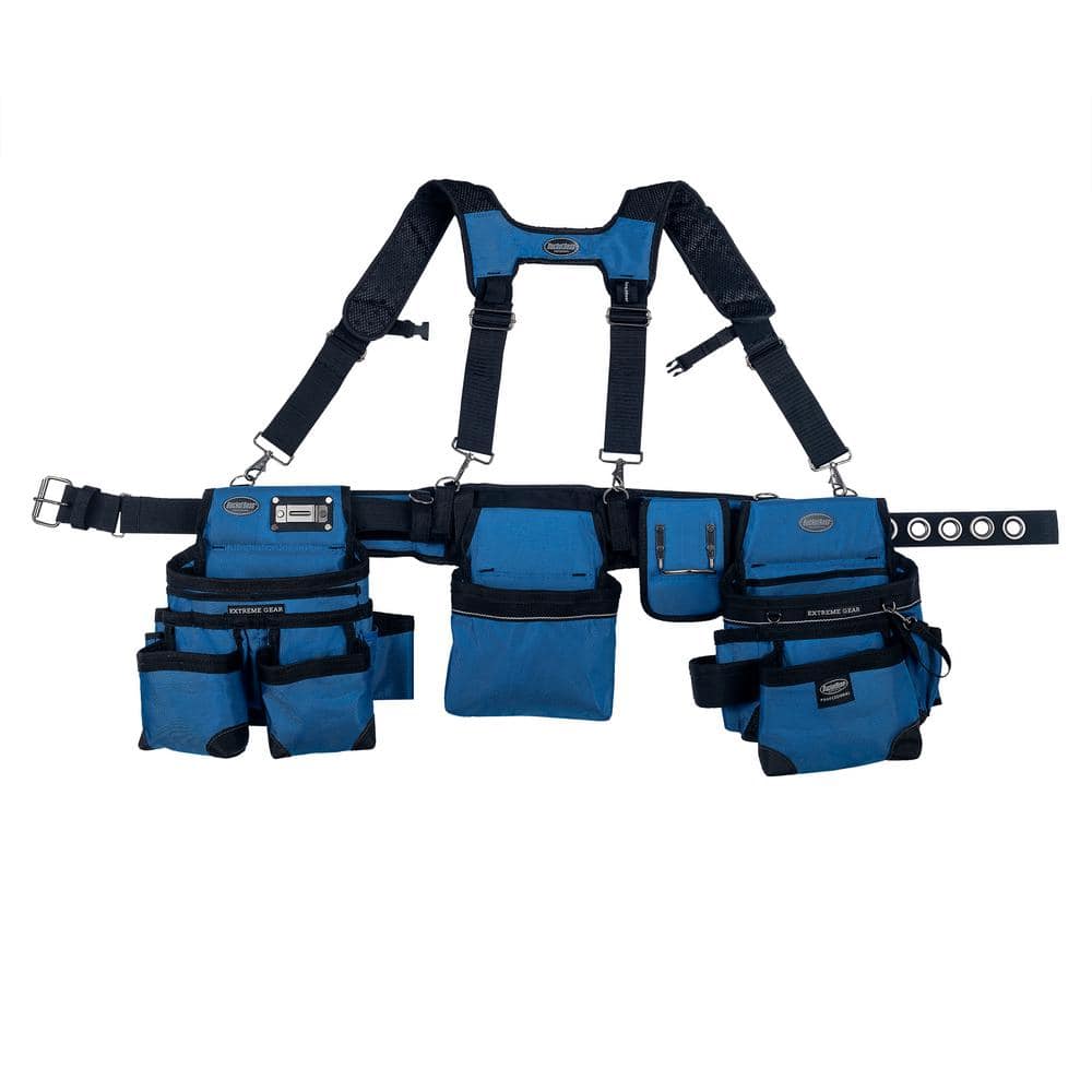 3-Bag Framer's Suspension Rig Work Tool Belt with Suspenders in Royal Blue price history on PriceWatchPro