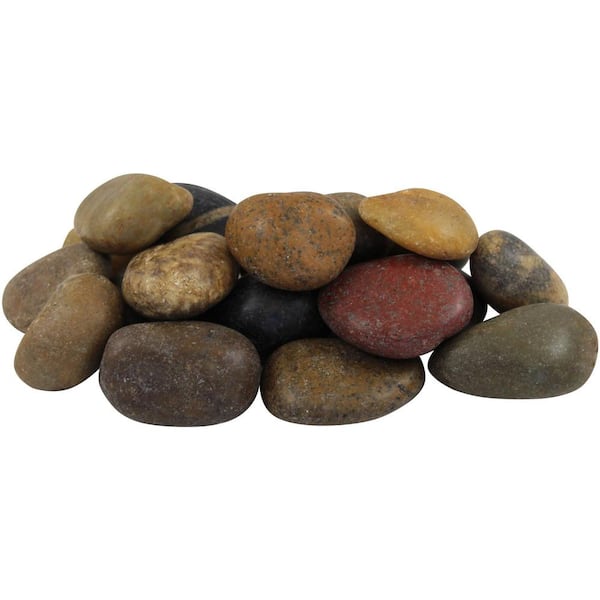 Rain Forest 0.4 cu. ft., 1 in. to 2 in. Mixed Grade A Polished Pebbles (54-Pack Pallet)