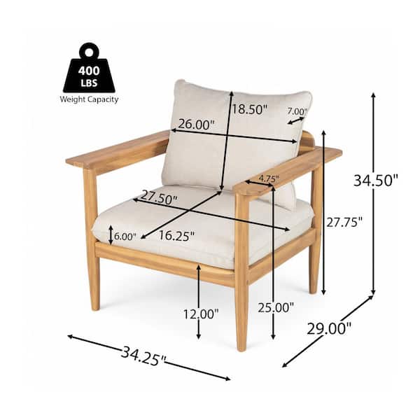 CHRISTOPHER KNIGHT HOME Terassi Patio Solid Wood Outdoor Lounge