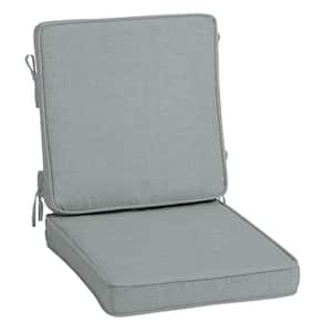ProFoam 20 in. x 20 in. Outdoor High Back Dining Chair Cushion in Stone Grey Leala