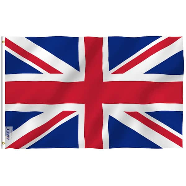 ANLEY 3 ft. x 5 ft. Polyester United Kingdom UK Flag 2-Sided Flags ...