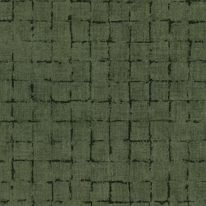 Blocks Checkered Green Non Pasted Non Woven Wallpaper Sample