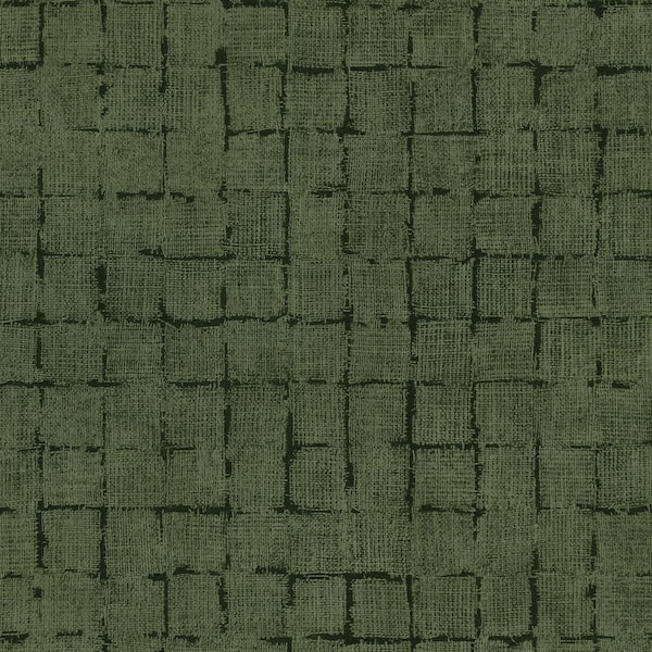 Advantage Blocks Checkered Green Non Pasted Non Woven Wallpaper Sample