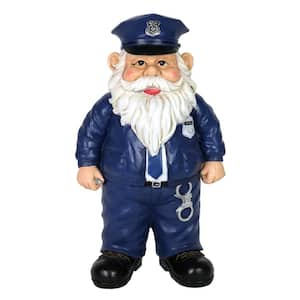 7.28 in. x 12.6 in. Gnome Garden Statue, Policeman