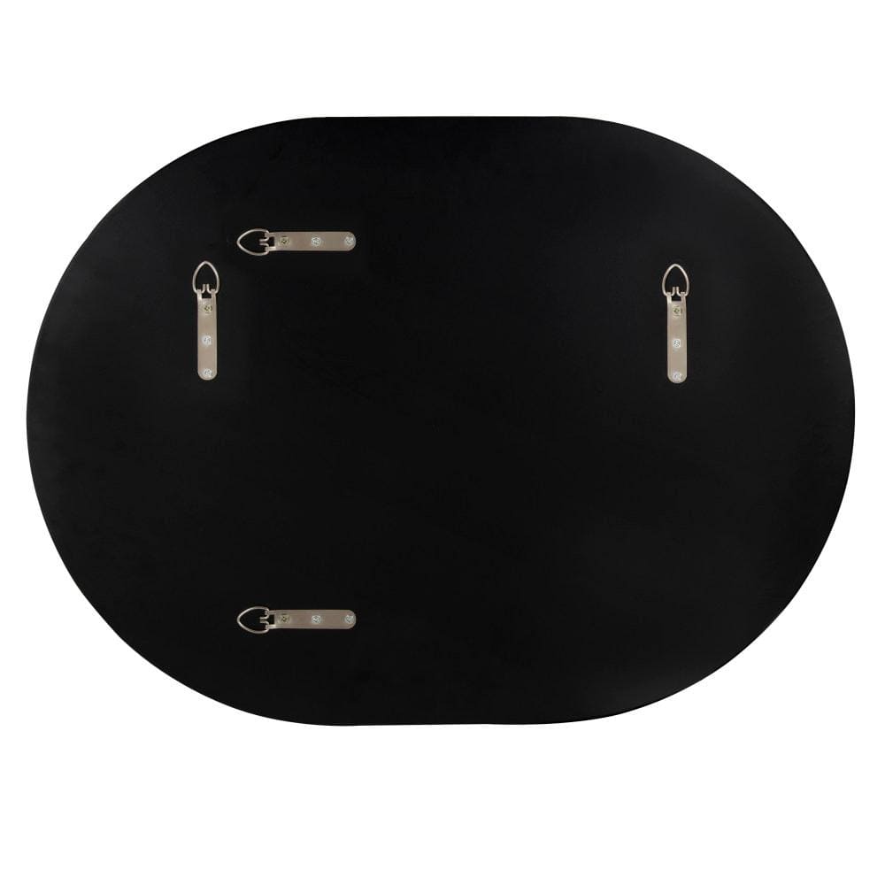 Elegant Full-Length Oval Vanity Mirror in Sleek Black Finish