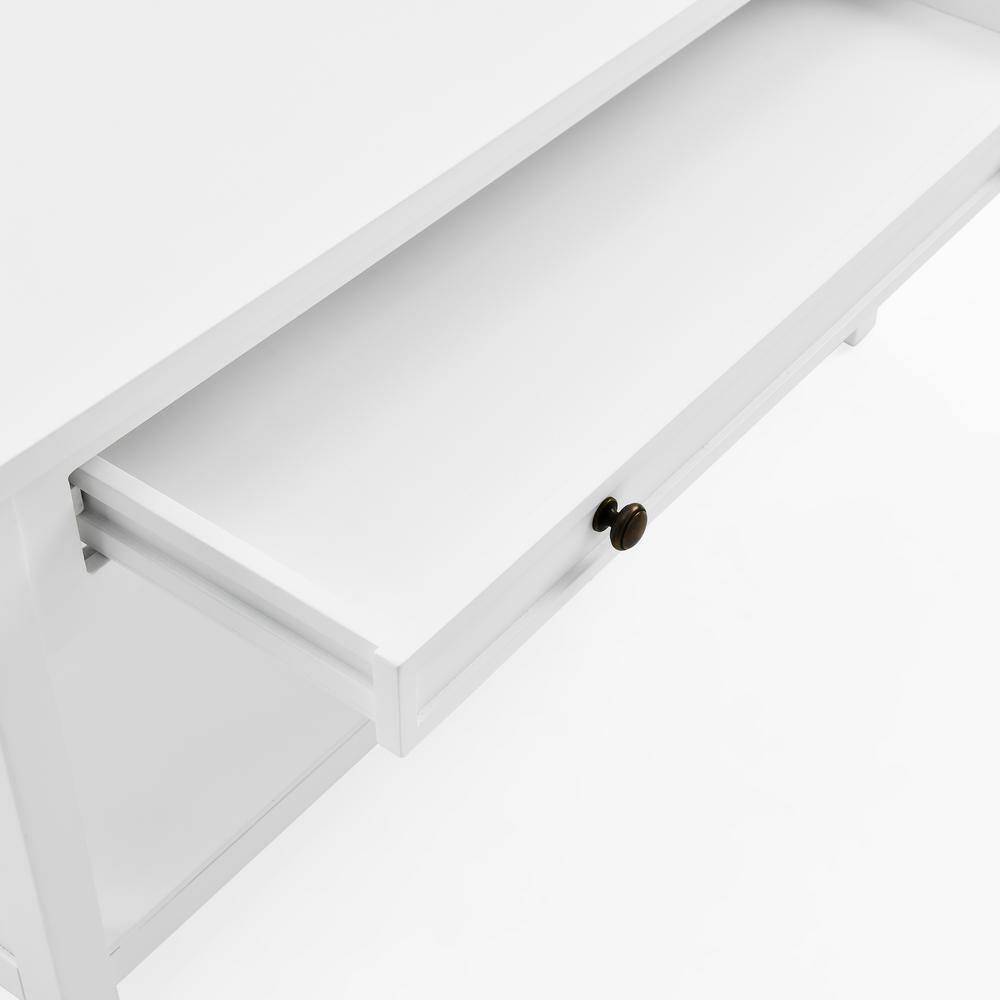 Transitional 36" Pine Wood Coffee Table with Storage Drawer