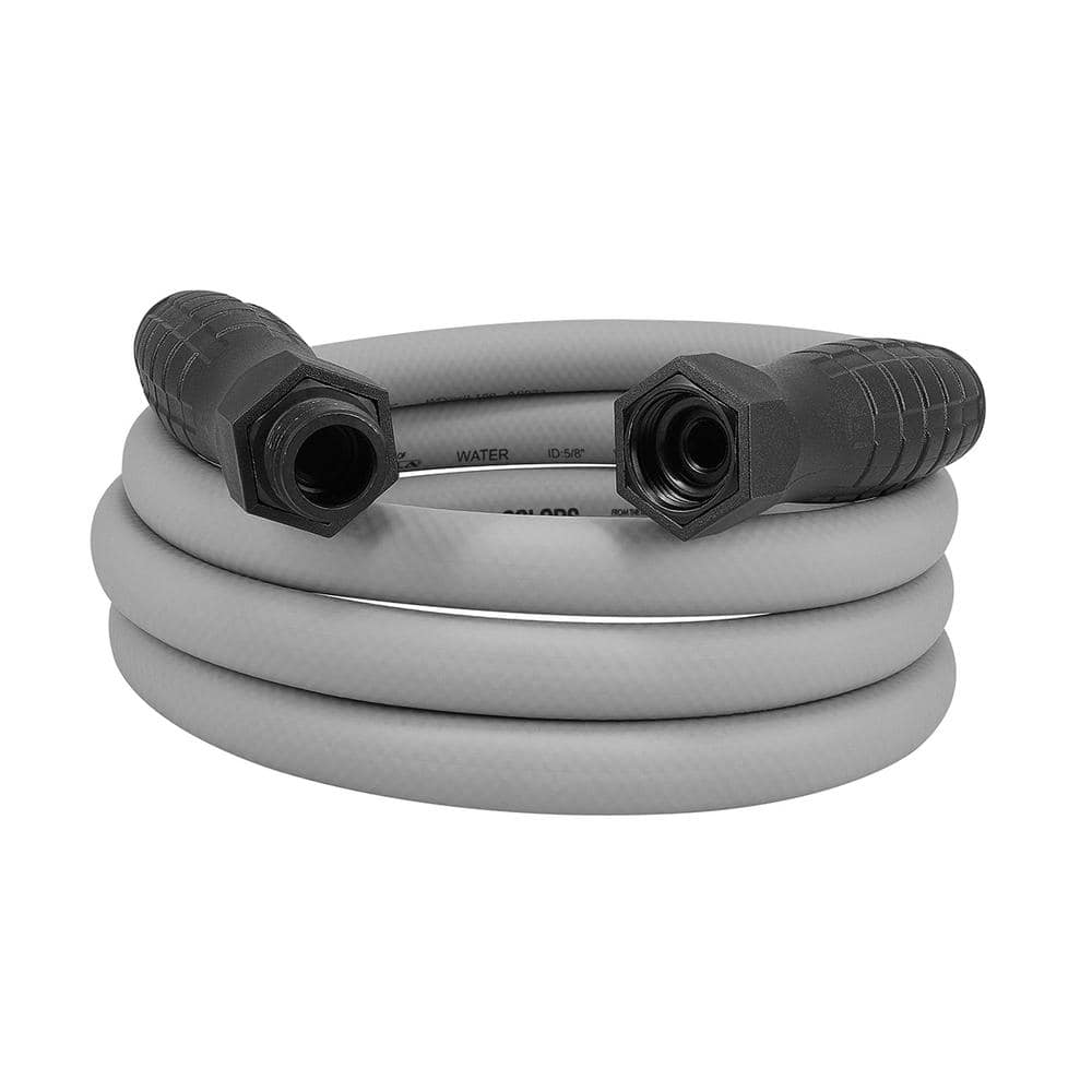 Flexzilla Colors Series 5/8 in. x 10 ft. 3/4 in. 11-1/2 GHT Fittings Garden Hose with SwivelGrip in Slate Grey