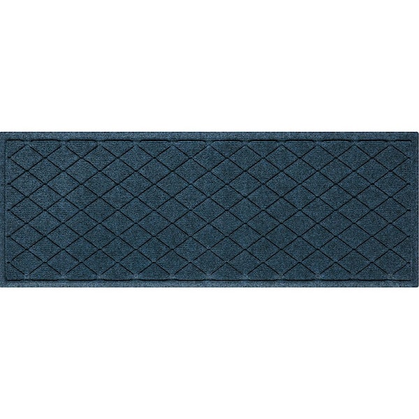 Waterhog Argyle Navy 22 in. x 60 in. PET Polyester Indoor Outdoor Runner Door Mat
