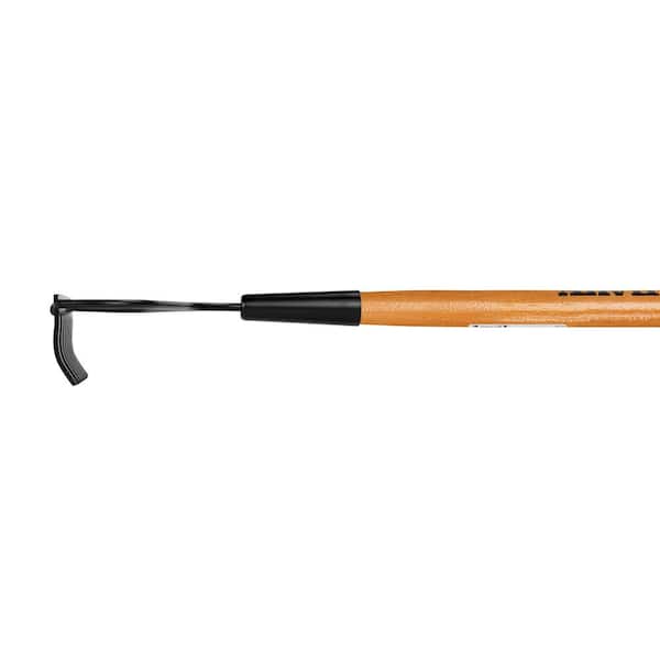 Anvil 14-Tines Garden Bow Rake Long Wood Handle, Orange