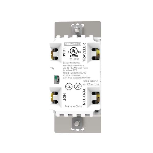 Maxxima 3-Way/Single Pole Dimmer Switch - 600W, LED Compatible With Blue Indicator Light (Ivory, Wall Plate Included) - View #10
