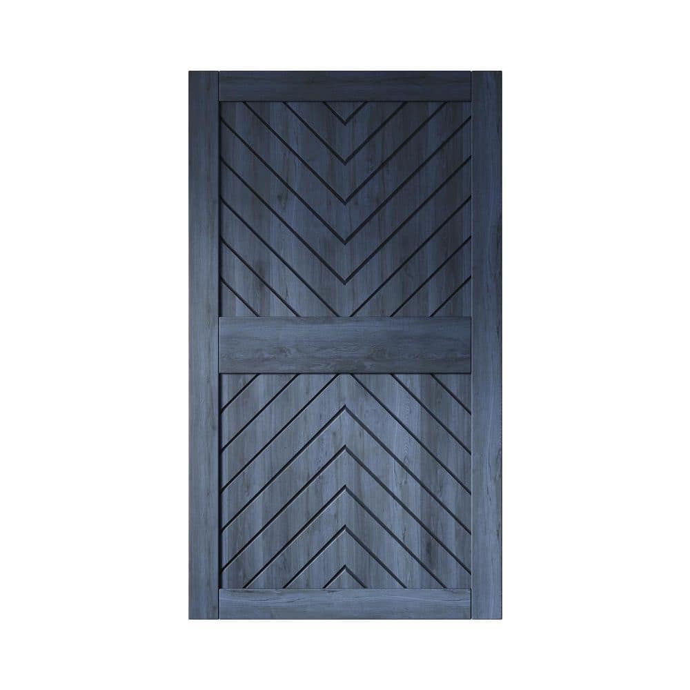 JT4 48 in. x 84 in. C-Panel Solid Core Navy Fishbone Design Pine Wood Interior Sliding Barn Door Slab price history on PriceWatchPro