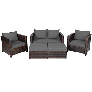 5 seater best sale rattan sofa set