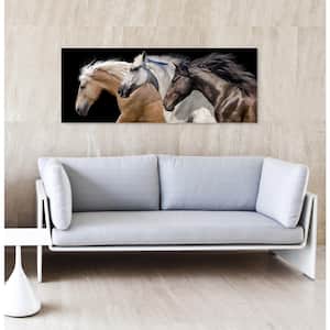 24 in. x 63 in. ''Trilogy 2'' Frameless Free Floating Tempered Glass Panel Graphic Wall Art