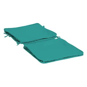 ProFoam 40 in. x 20 in. Outdoor Dining Chair Cushion Cover, Surf Teal