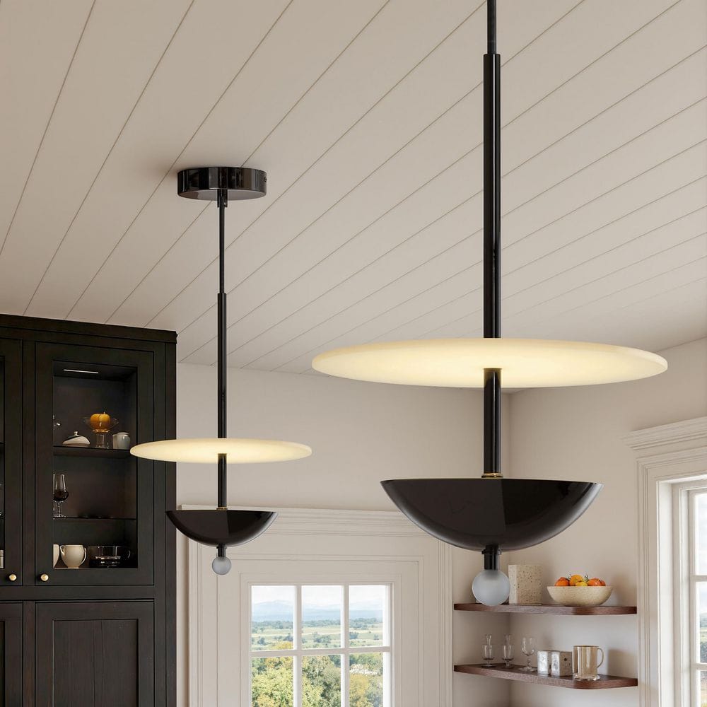 Astor 1.5-Watt 3-Light Black Island Pendant Light with Metal Shade and LED price history on PriceWatchPro
