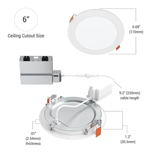 HLB 6 in. Color and Tunable White Slim Canless Smart Wi-Fi LED Recessed Downlight with WiZ Pro