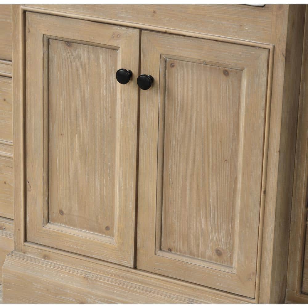 Kelly 48" Weathered Fir Solid Wood Bathroom Vanity with Marble Top